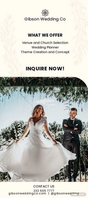 Christian Wedding Rack Card Template