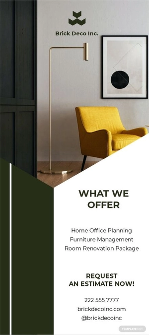 Elegant Interior Rack Card Template