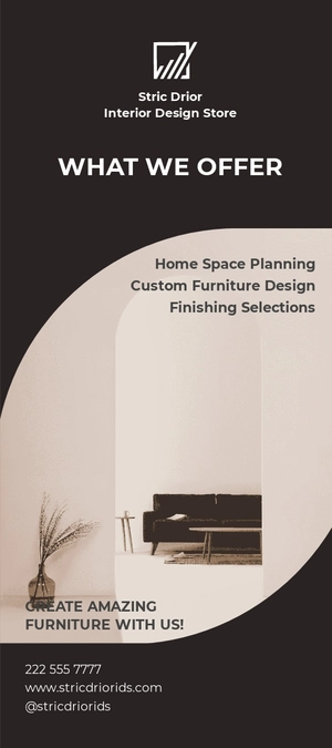 Interior Design Service Rack Card Template