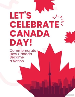 Canada Day Celebration Flyer Template