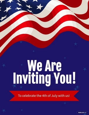 4th Of July Invitation Flyer Template