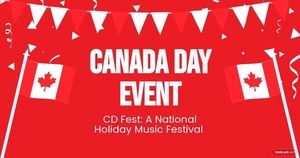 Canada Day Event Facebook Post Template