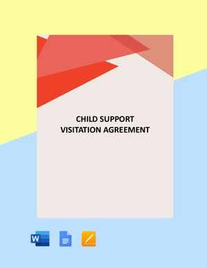 Child Support Visitation Agreement Template