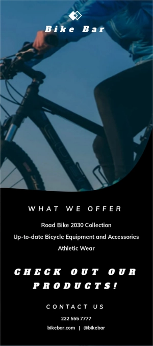 Cycling Shop Rack Card Template