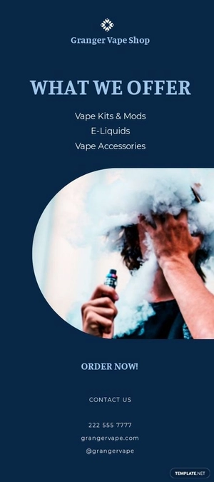 Vape Shop Rack Card Template