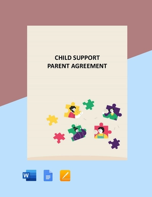 Child Support Parent Agreement Template