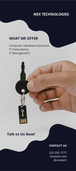 IT Startup Rack Card Template