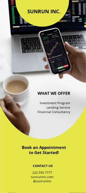 Finance Startup Rack Card Template