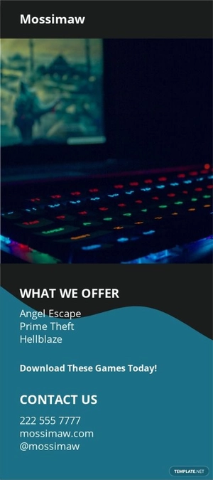 Digital Products Rack Card Template