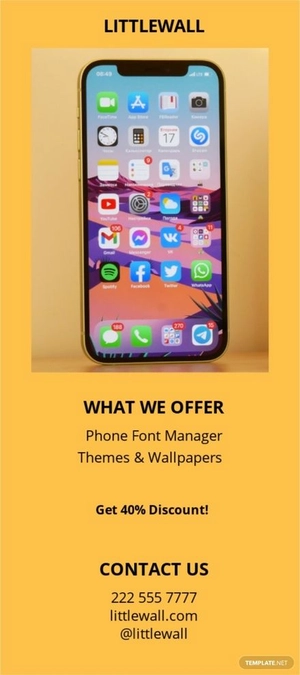 Digital Product Sale Rack Card Template