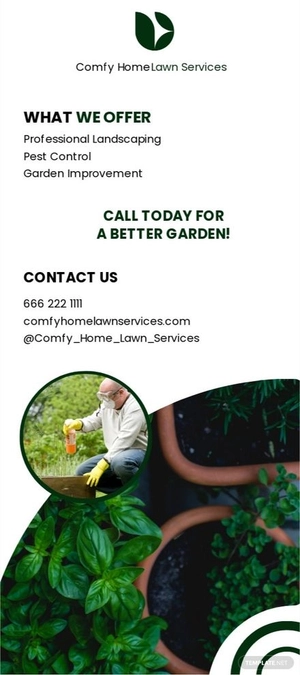 Homes and Gardens Rack Card Template