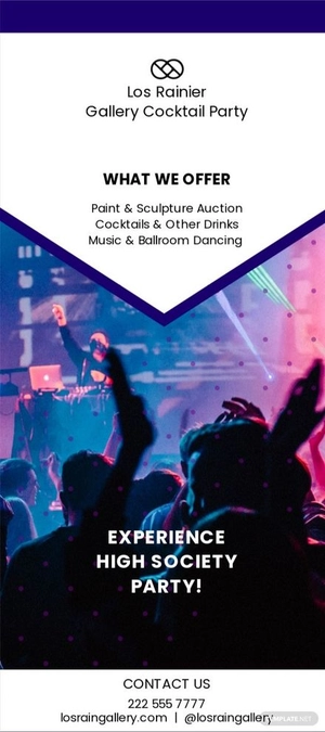 Modern Party Rack Card Template