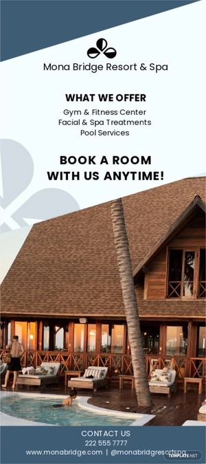 Holiday Resort Rack Card Template Holiday Resort Rack Card Template