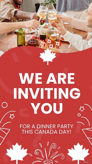 Canada Day Invitation Instagram Story Template