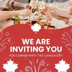Canada Day Invitation Linkedin Post Template