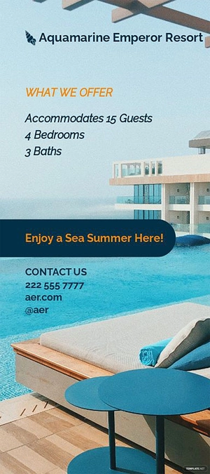 Island Resort Rack Card Template Island Resort Rack Card Template