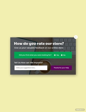 Website Survey Pop-up Template