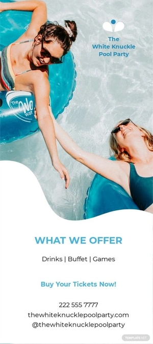 Pool Party Rack Card Template