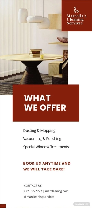 House Cleaning Services Rack Card Template