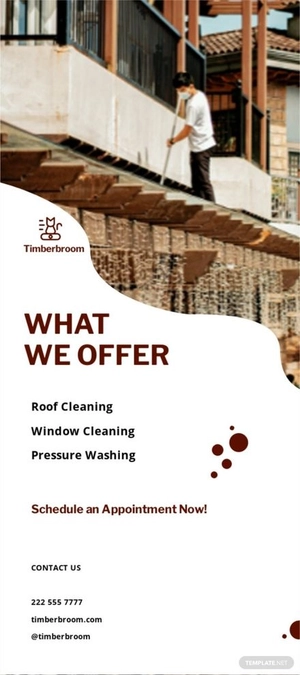 Exterior Cleaning Services Rack Card Template