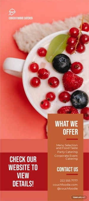 Catering Business Rack Card Template