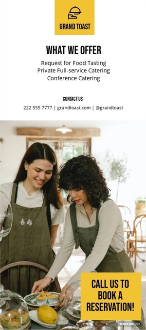 Catering Design Rack Card Template