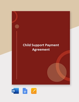 Child Support Payment Agreement Template