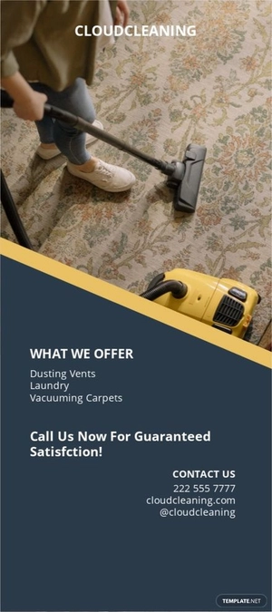Modern Cleaning Services Rack Card Template