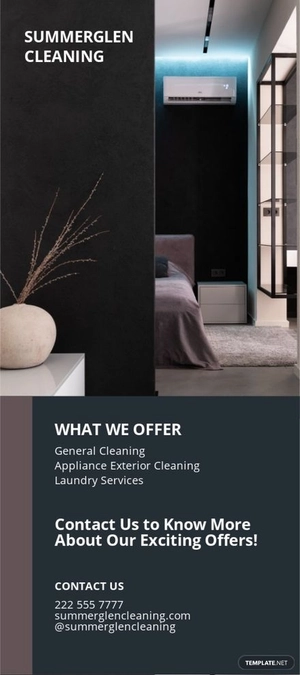Elegant Cleaning Services Rack Card Template