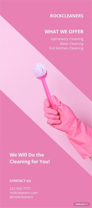 Creative Cleaning Services Rack Card Template
