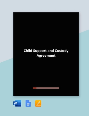 Child Support and Custody Agreement Template