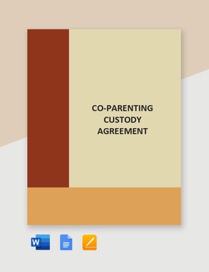 Sample Co Parenting Agreement Template