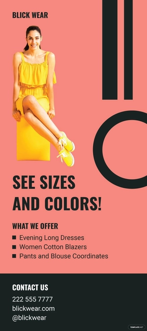 Fashion Product Rack Card Template