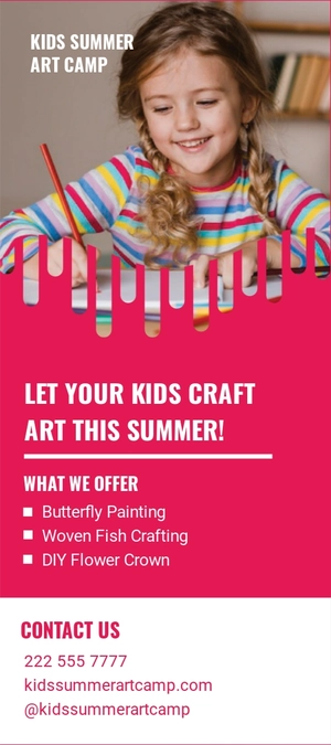 Kids Summer Rack Card Template