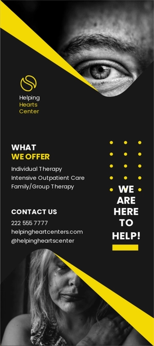 Mental Health Rack Card Template