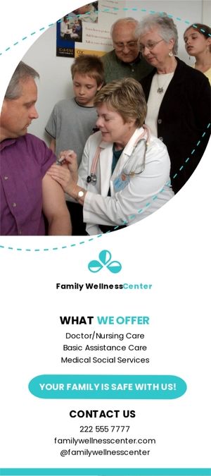 Family Health Care Rack Card Template