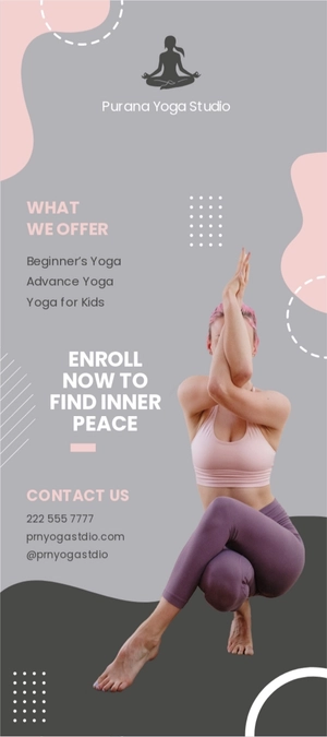Simple Yoga Rack Card Template