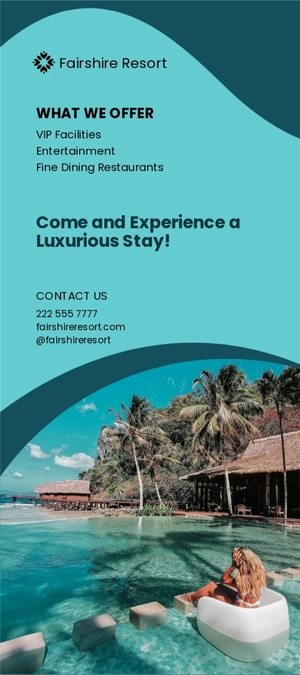 Luxury Resort Rack Card Template