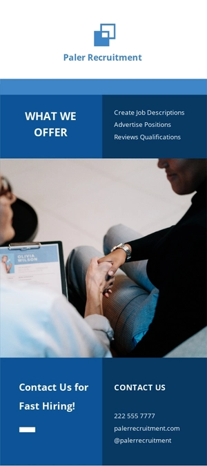 Recruiting Company Rack Card Template