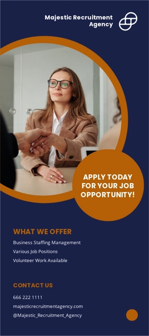 Recruiting and Management Rack Card Template