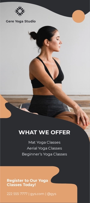 Creative Yoga Studio Rack Card Template
