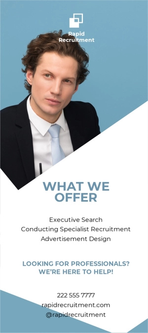 Recruitment Agency Rack Card Template