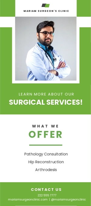 Orthopedics Clinic Rack Card Template