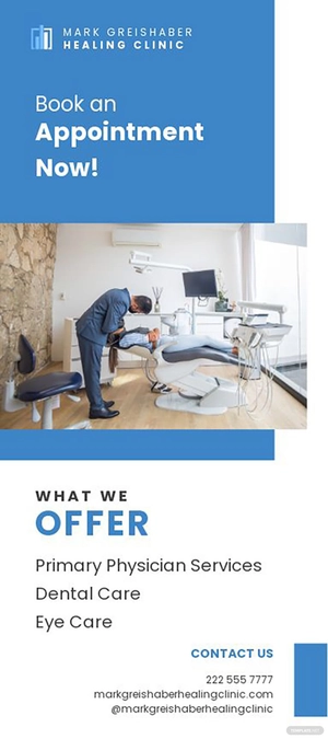 Healing Clinic Rack Card Template