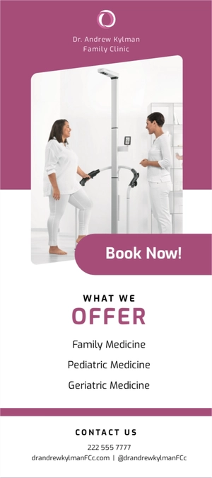 Modern Clinic Rack Card Template