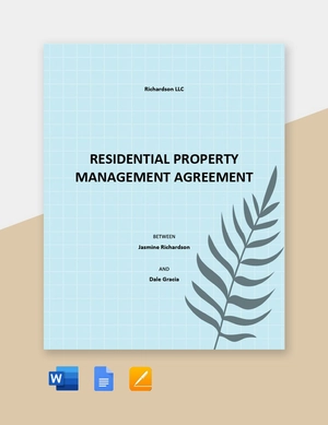 Residential Property Management Agreement Template