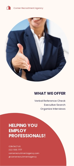 Online Recruitment Rack Card Template