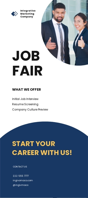 Job Recruitment Rack Card Template