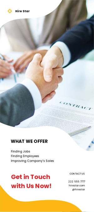 Employment Recruitment Rack Card Template