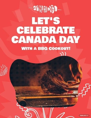 Canada Day Bbq Flyer Template